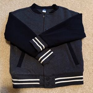 Old Navy Charcoal and Black Snap Jacket